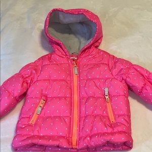 Carters hot pink puffer coat